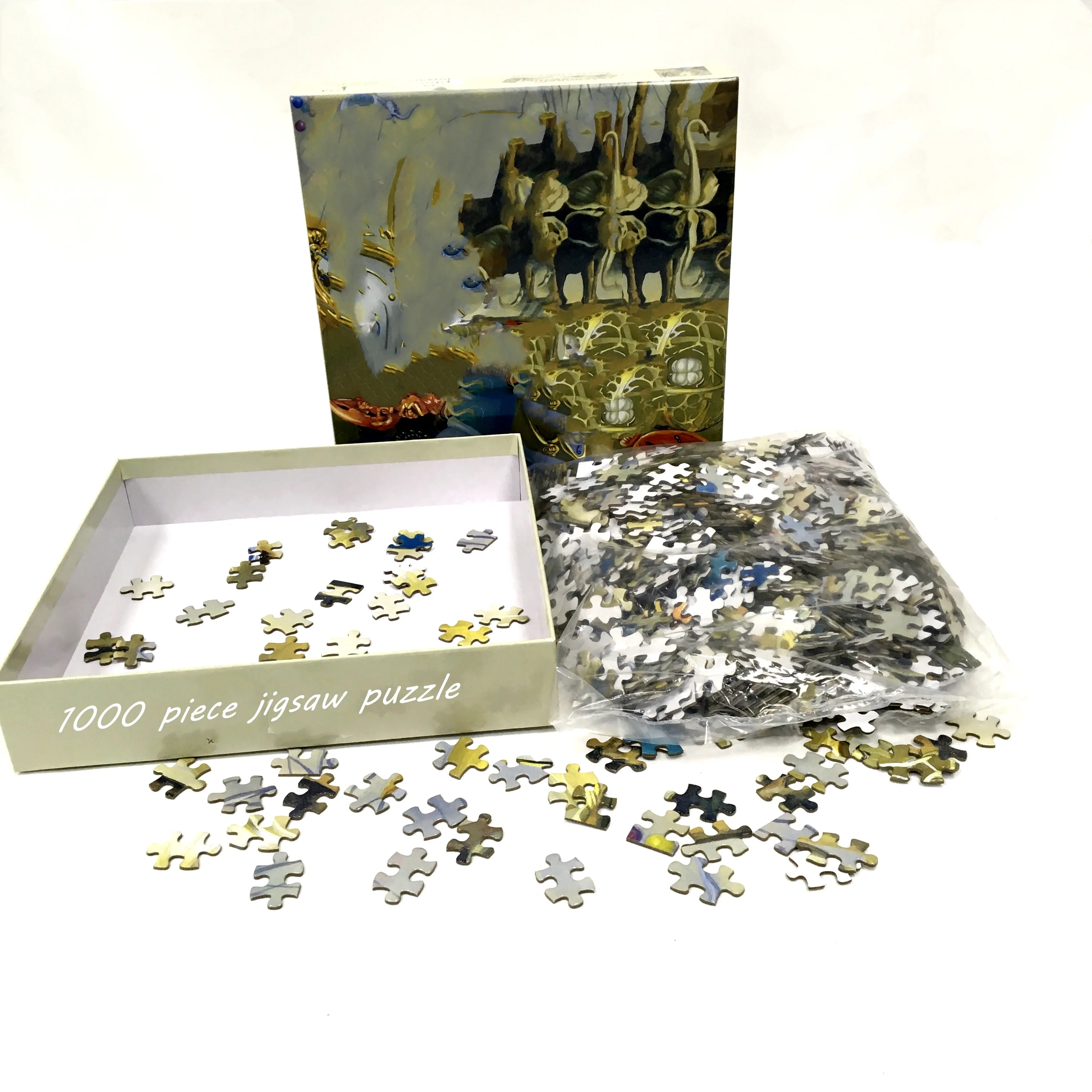 
high quality custom puzzle factory price 1000 piece cardboard large jigsaw puzzle for adults 