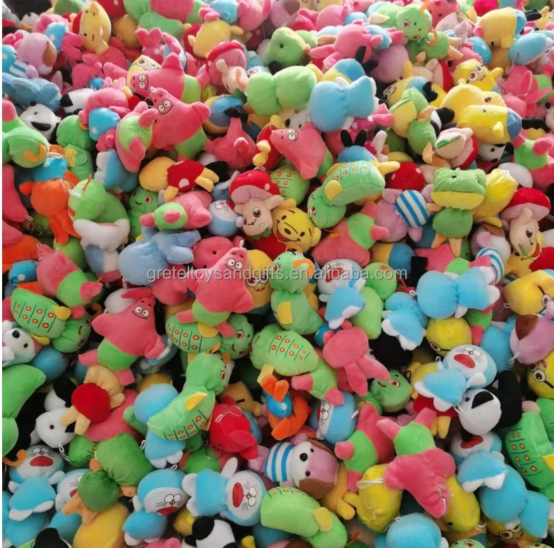 Factory 7-10cm Crane Machine Mini Plush Toy Vending Machine Doll claw Machine Plush stuffed Animal Toys With Keychains
