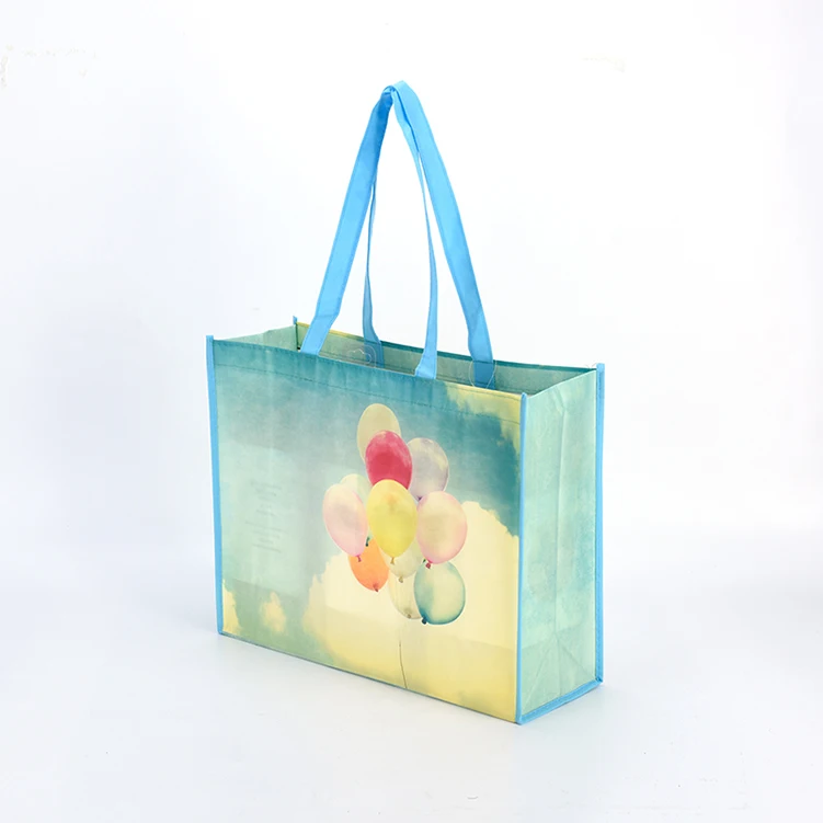 Cartoon printing new promotional recycled PET handled shopping rpet non woven bag