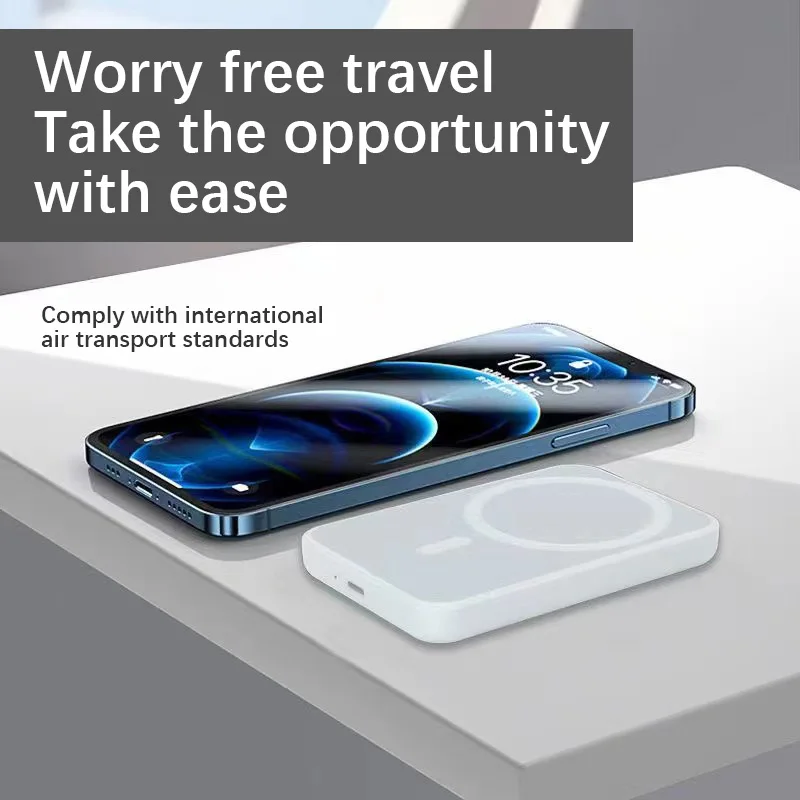 High Quality Mini Magnetic Wireless Power Bank True Capacity 5000Mah Charger  Portable Wireless Power Bank