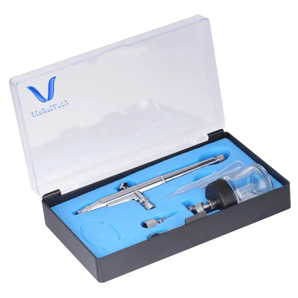 LinhaivetA portable tanning airbrush gun kit car mini air brush machine set