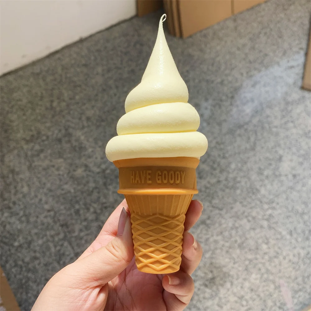 Doll Bar Small Gourmet Ice Cream Social Set Resin Kit Vanilla Soft Serve Play Toys Faux Scoop Model Kitchen Cute Drop Resistant