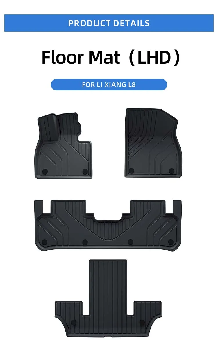 Maremlyn LHD TPE Car Floor Mat Foot Pad Carpet Liners For Lixiang L8 Mat Interior Accessories 2024