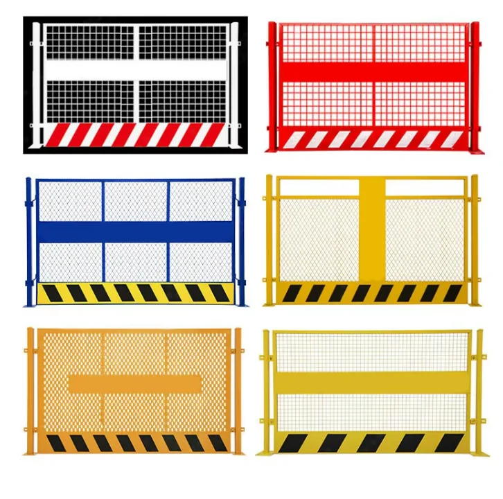 High Warning protective accident prevention foundation pit fence of buildings under construction Foundation pit guardrail