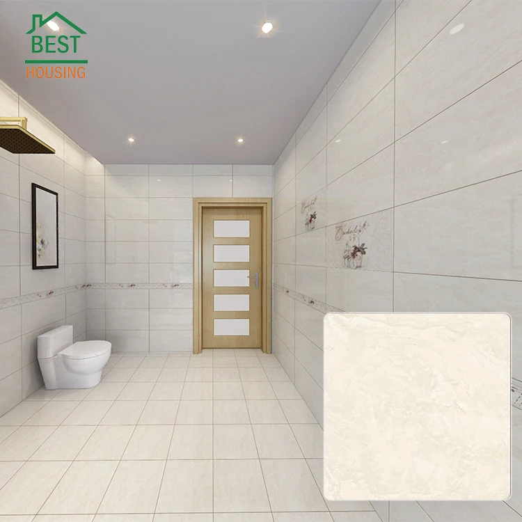 Cheap price acid-proof bathroom wall tiles beige ceramic polished 30x60 cm wall tile