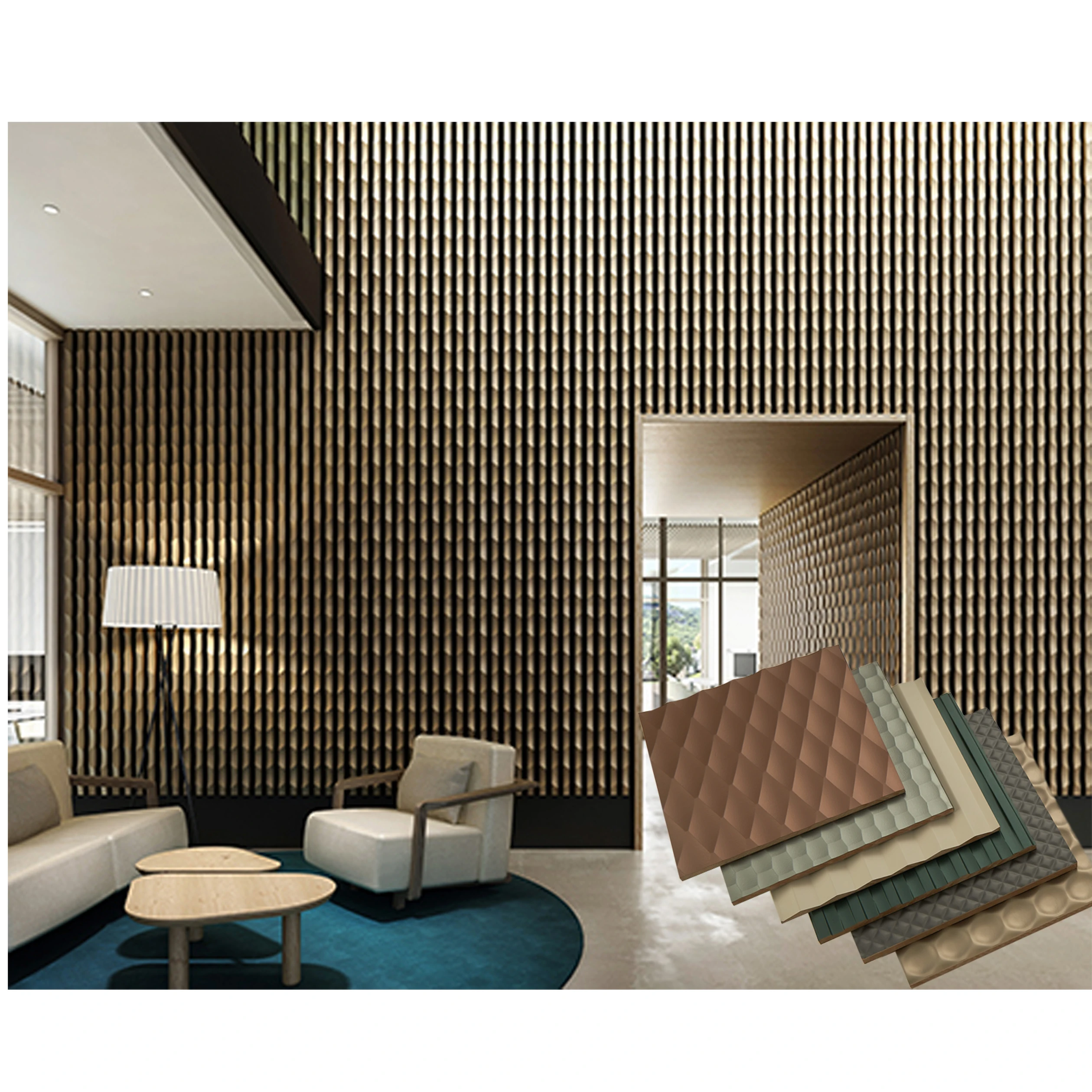 TIANAN High-end Small quadrilateral 3D wall panel mdf wall board interior wall panels boards