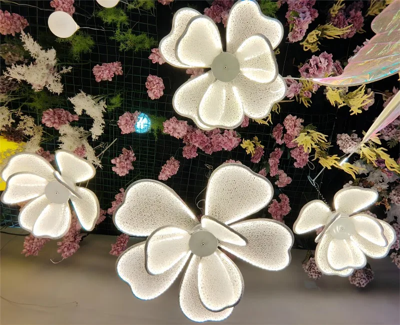 Key Gua Lar Hanging Flower Lamp TOP Led Party Light for Wedding Sta Decoration Metal Decor with AC Power Supply