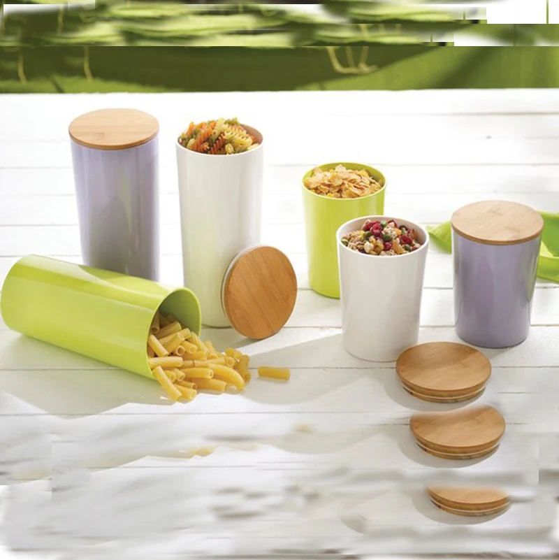 
high quality unbreakable melamine storage with bamboo lids 