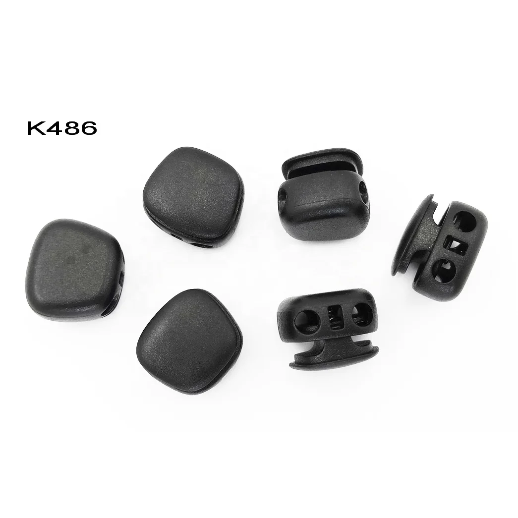 Upgraded Plastic Double Hole Cord Lock,Draw String Clip with Spring Toggle Stoppers Buttons for Drawstrings Cord Locks For Shoe