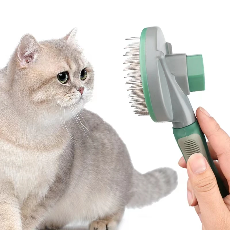Grooming Tools Product Cat Dog Cleaning Pet Comb, Self Cleaning Slicker Grooming Furry Hair Dog Pet Brush