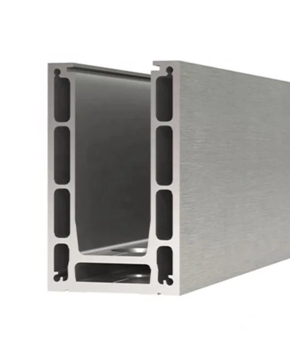 Aluminum U Base Glass Railing with Floor mount and Wall mount