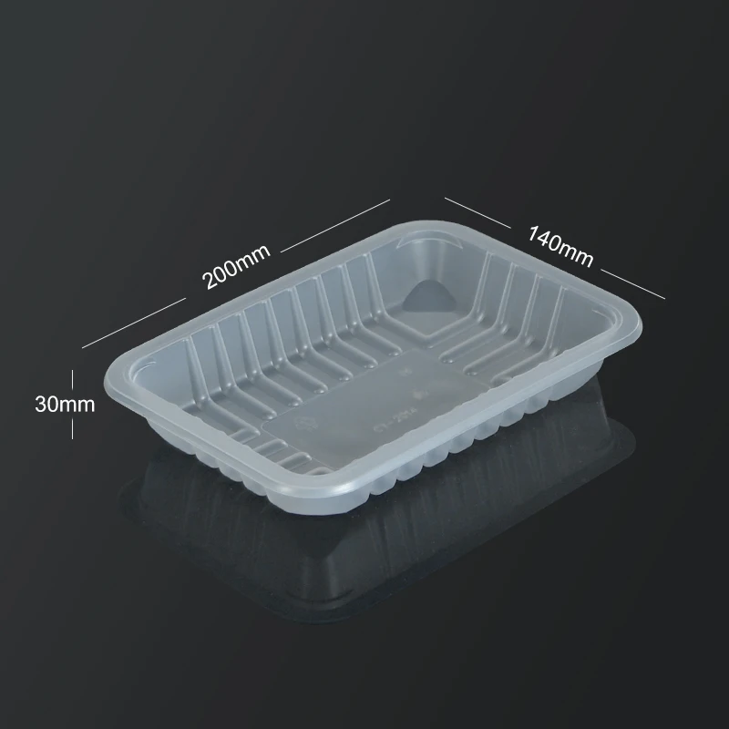 Supermarket Disposable Tray Meat Seafood Plastic Packaging Plate Vegetable Fruit