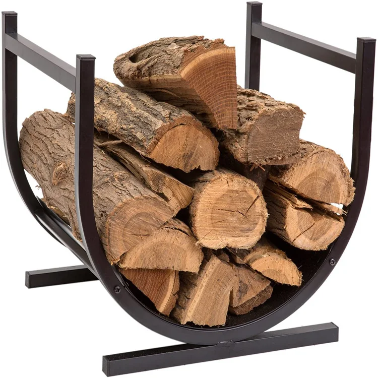 Hot Sell Fireplace Tools Log Holder Firewood Storage Rack Holder Firewood Carrier Log Container Fireplace Log Holder