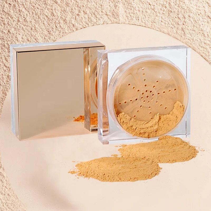 Rose Gold Vegan Private Label Translucent Matte Finish Oil Control Setting powder