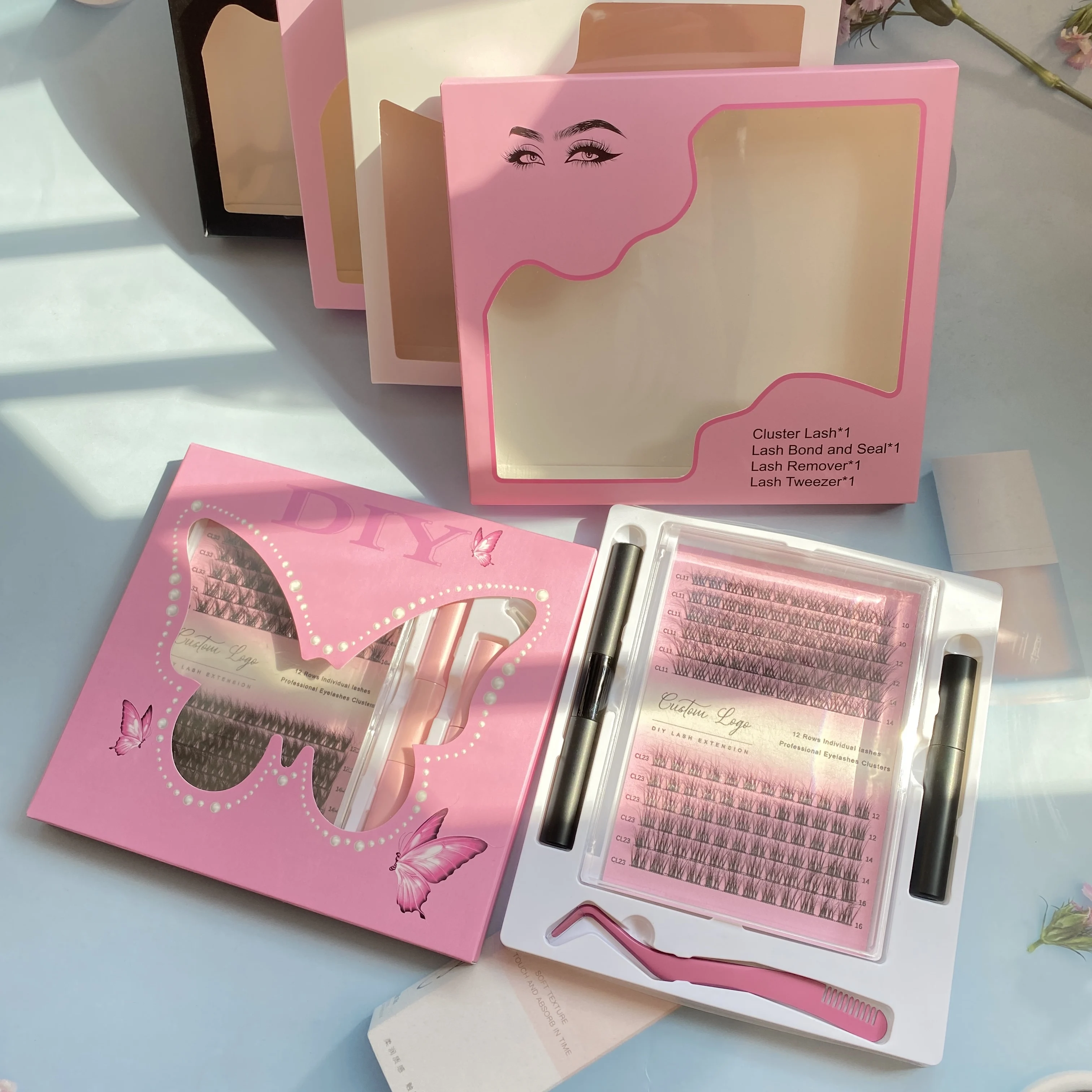 Lash clusters diy segment lashes Natural look eyelash extension Easy fan eyelash D curl 3d cluster DIY cluster lashes