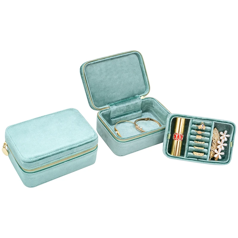 Hot Products Travel Plastic Storage Box Portable Mini Velvet Jewelry Tray