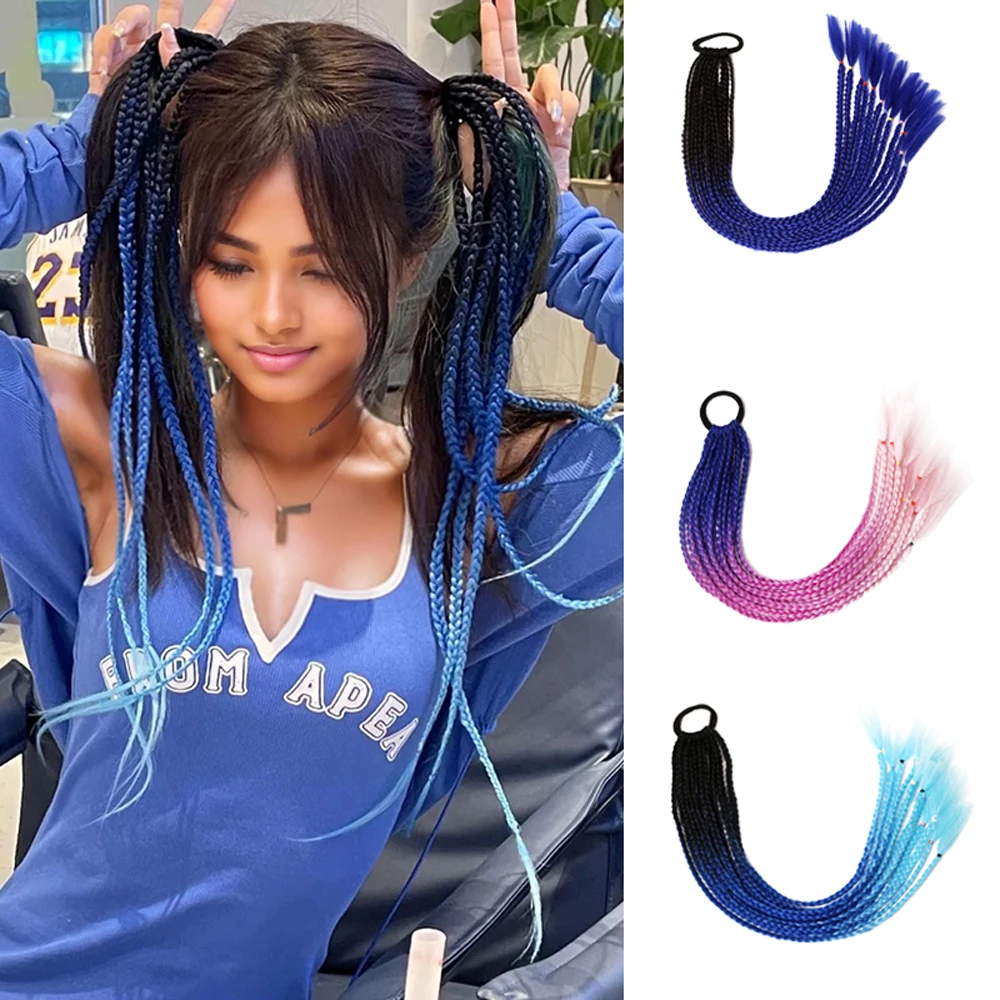 24-inch 50G12-strand synthetic weave hair extension ponytail