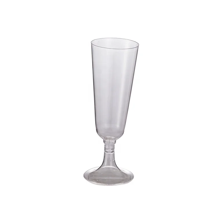 European Disposable Plastic Champagne Flutes Wholesale Plastic Champagne Glass Party Wedding Disposable Plastic Wine Glasses