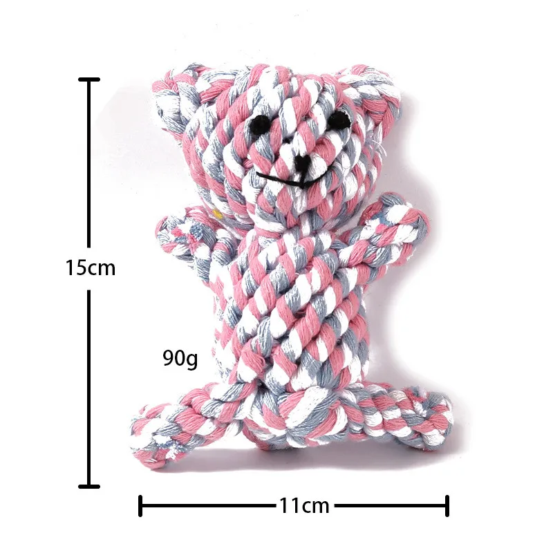 Wholesale new pet knitting chewing and biting toy molar dog toy interactive cotton rope toy