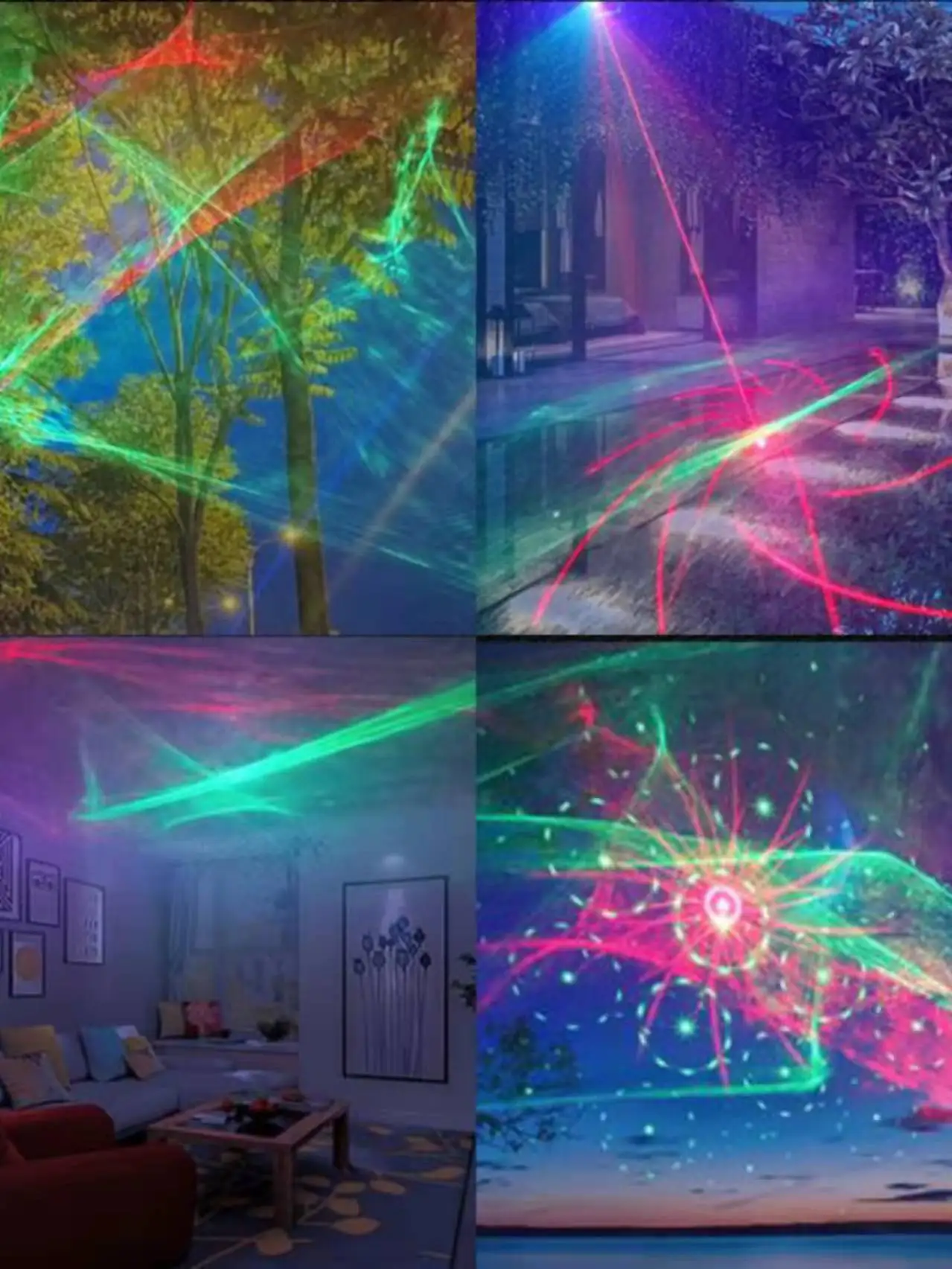 Mini Dj Disco Lights Party Stage Lighting Effect RGB Voice Remote Control USB Laser Projector Night Light For All Festival