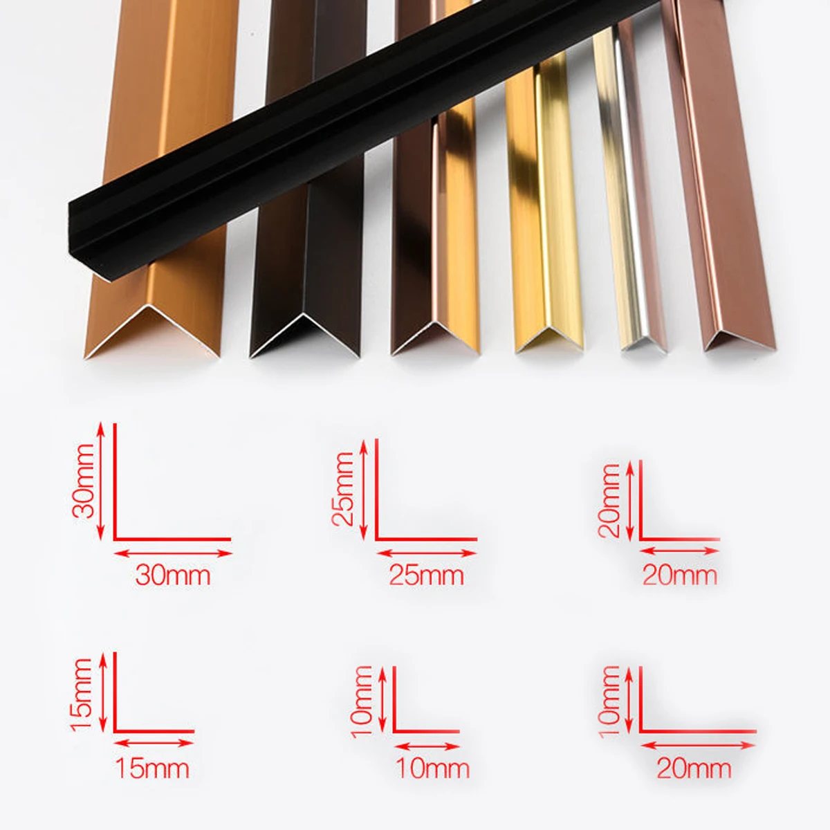 Hot Sale Straight Edge Angle Profile Aluminium L Shape Ceramic Tile Corner Trim For Corner Protection