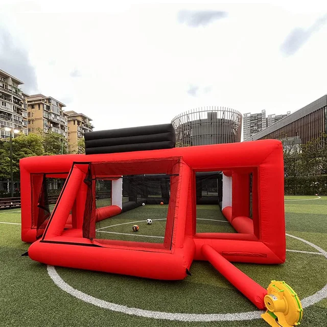 Portable Inflatable Sports Court Inflatable Soccer & Basketball & Volleyball Field 3 in 1 Multiple Sport Game
