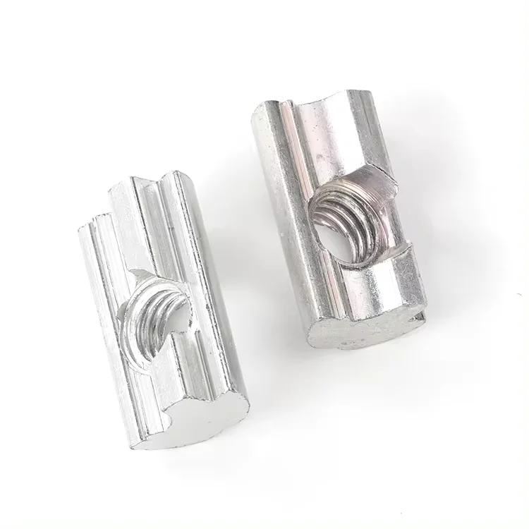 40*40mm Aluminium  T-nut M8 Threaded Self-Aligning Slide-in T-Slot Nut for solar panel mounting