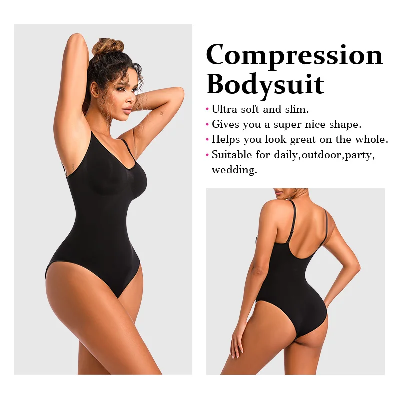 Wholesale SEAMLESS Snatched Shapewear Bodysuit xs Faja Bodycon Shapewear Sheer Butt Lifer Firm Body Shaper