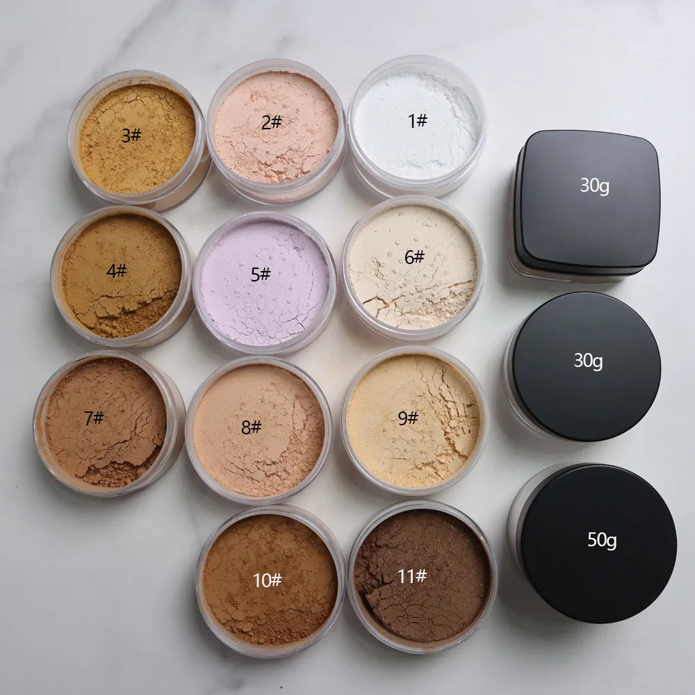 custom makeup matte waterproof oem face vegan pigment loose setting powder private label