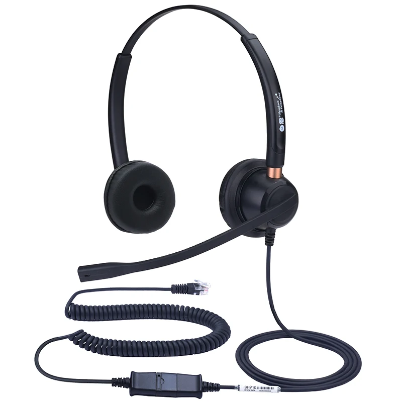 Dh91D call center operator customer service headset rj09 phone crystal headset plantronics QD interface connection