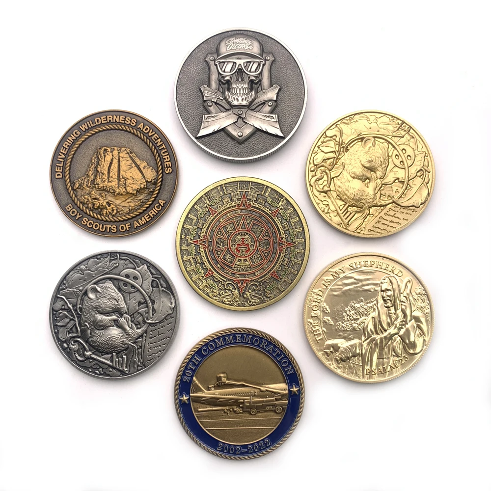 Customize design 2D 3D metal round challenge coins commemorative coin