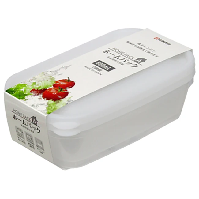 Пластиковый контейнер для пищевых продуктов 800 мл 2P белая герметичная упаковочная коробка с крышкой