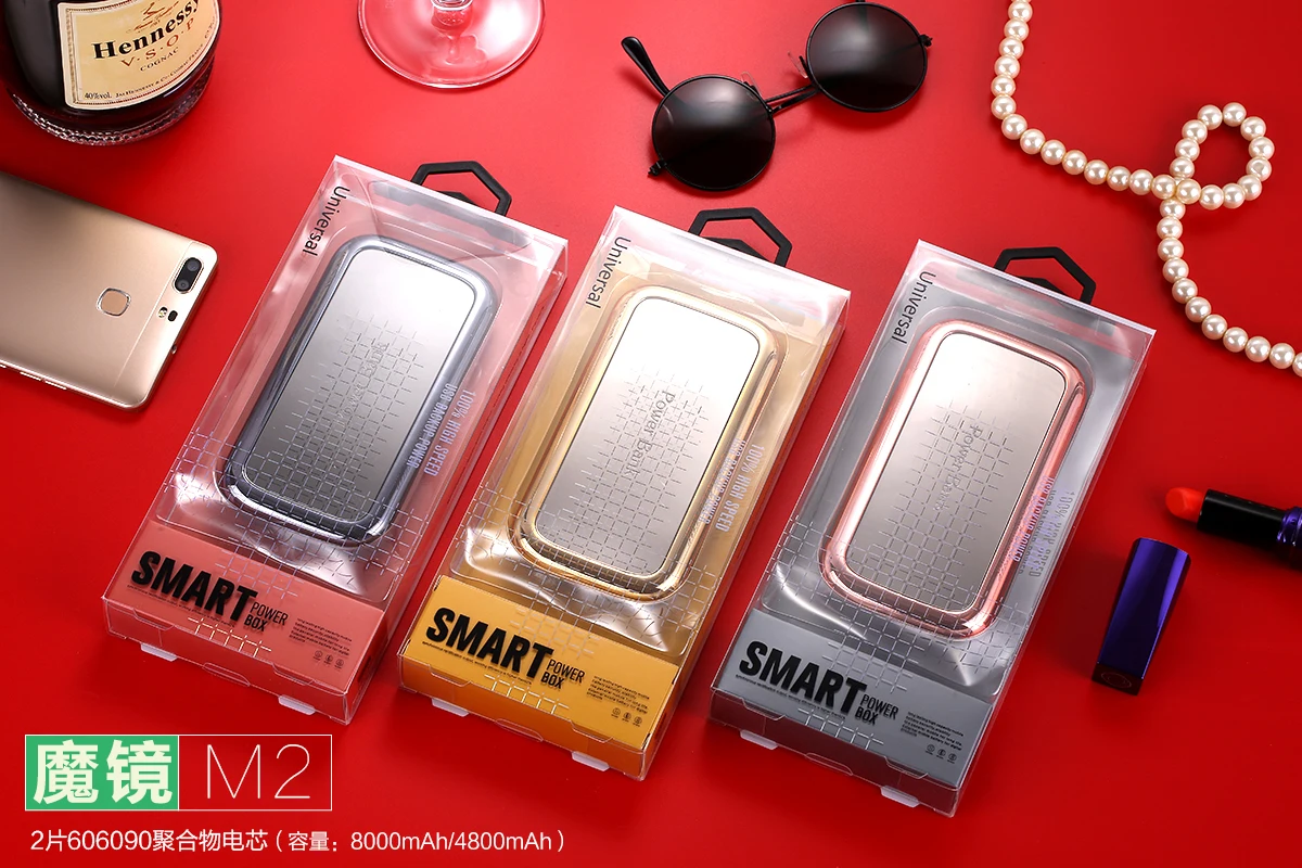 Wholesale Prico power bank without battery credit card power bank 10000mah portable charging night light power bank