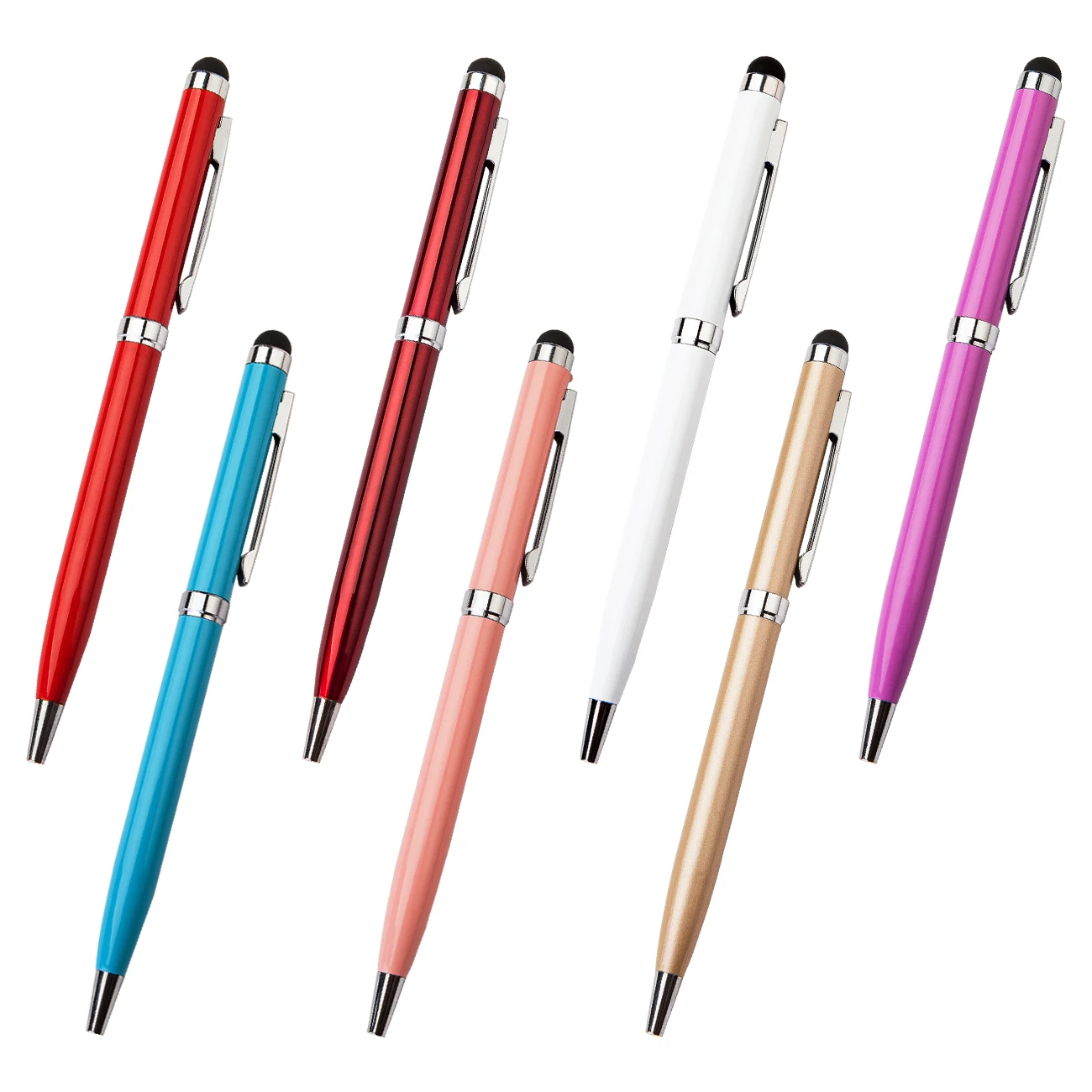 Office stationery custom touch stylus pen personalized logo luxury metal pen with stylus