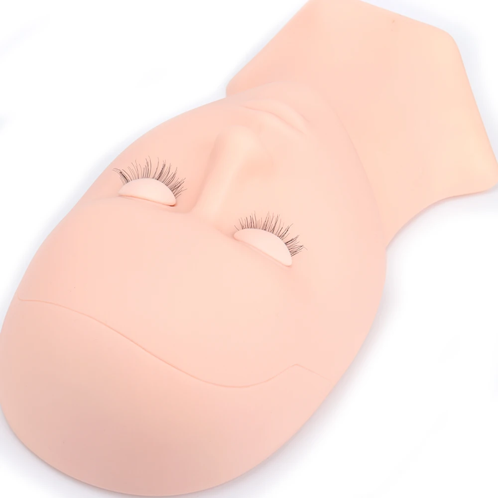 Wholesale Eyelash Practice Mannequin Head Soft Silicone Eyelash Extension Training Mannequin Head With Eyelids