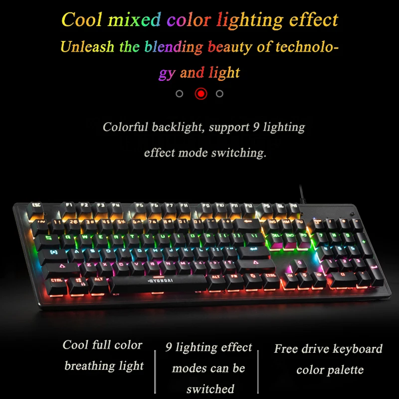  Горячая продажа rgb механическая клавиатура Проводная игровая OEM Заводская USB