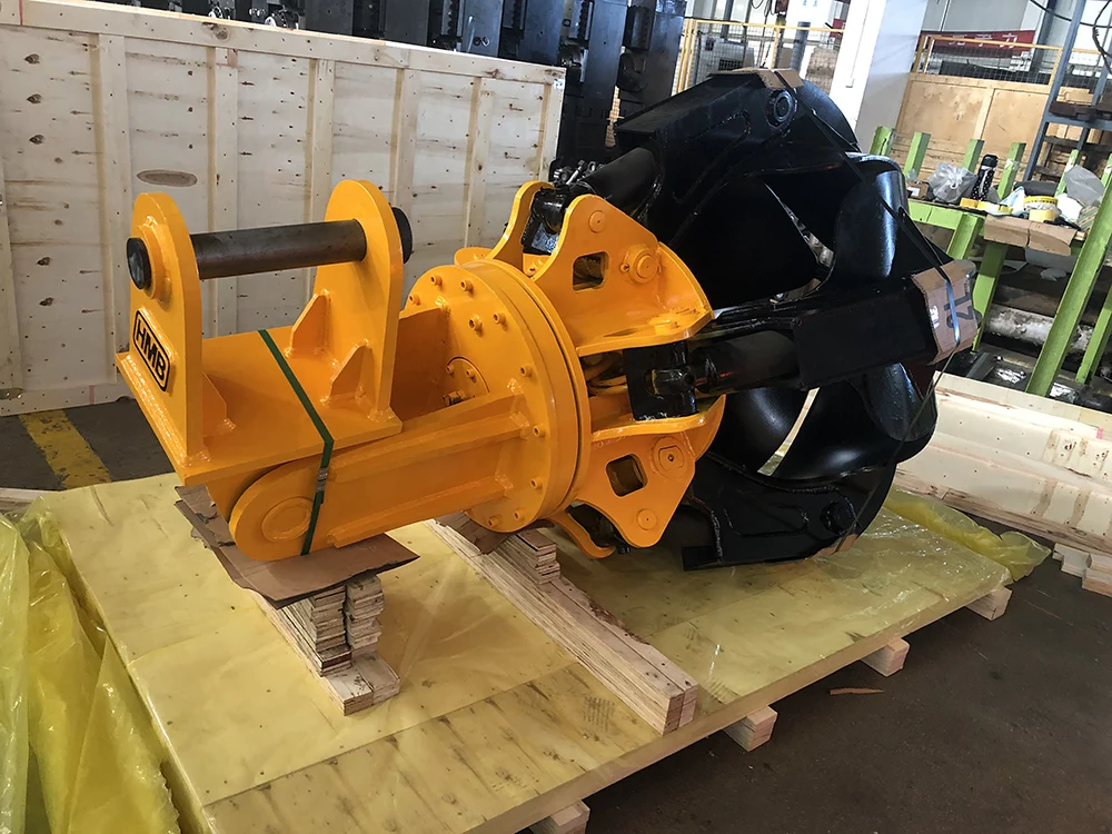 Excavator attachments steel scrap grabber Make Steel Scrap Yards hydraulic orange peel grapple