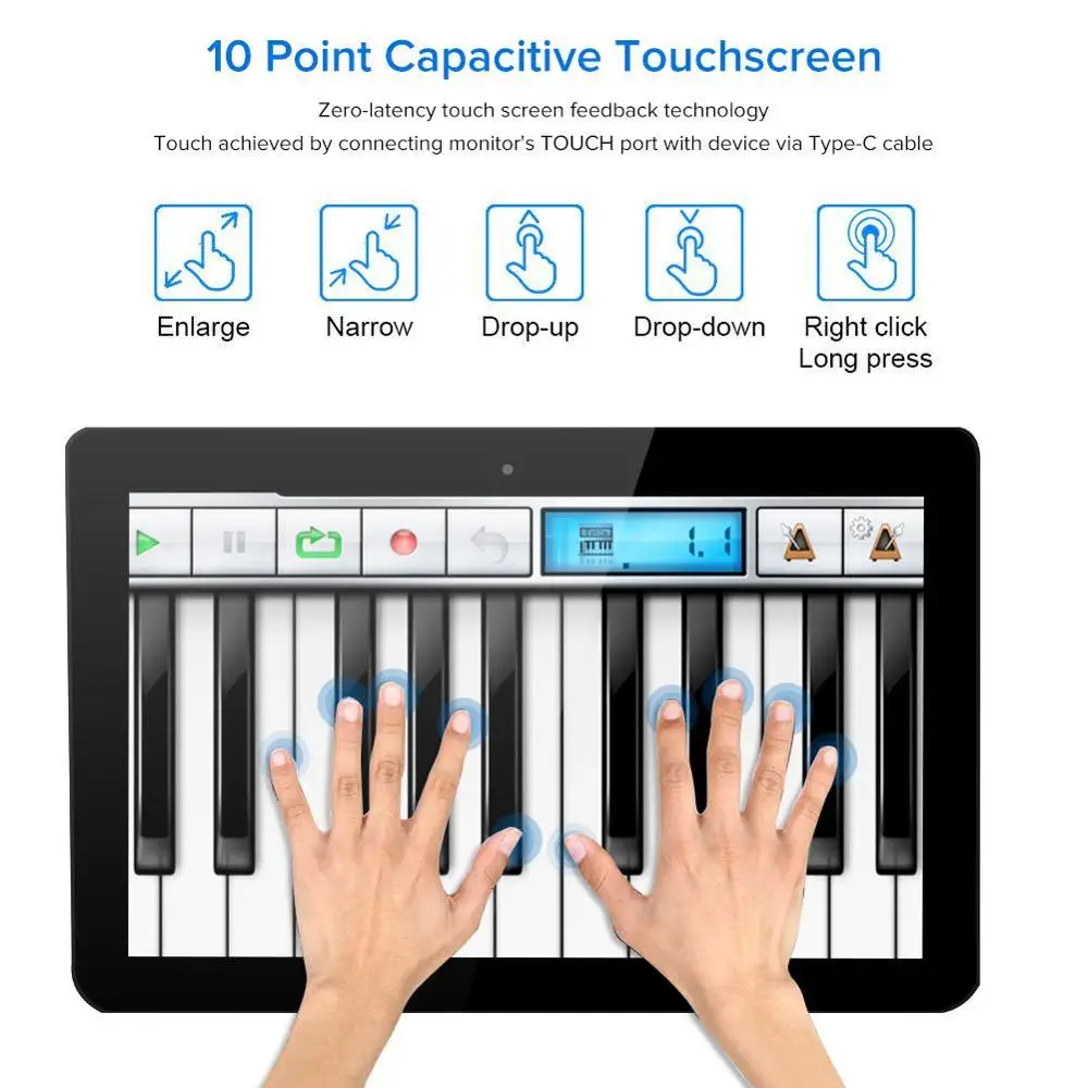 
Uperfect 10.1 inch lcd touch screen monitor wall mounted 1366*768 compatible with TF card for raspberry pi 