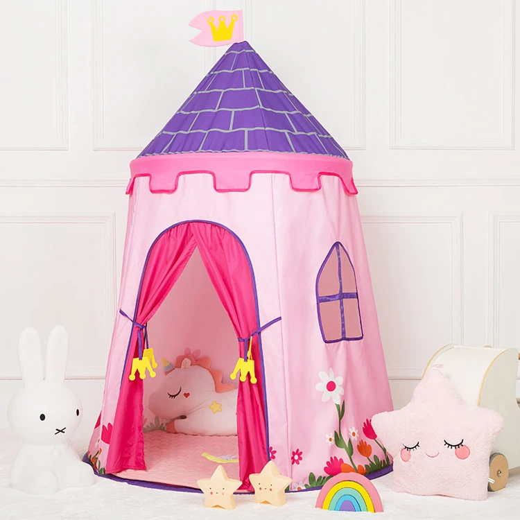 
Hot sale indoor kids play colorful castle kids tent for house 