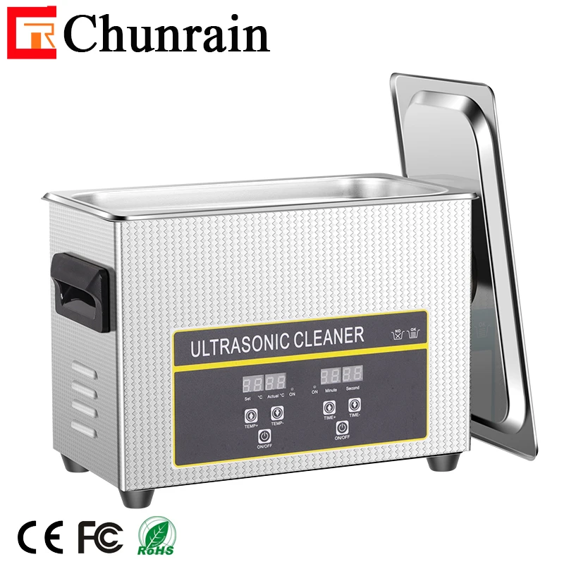 Smart touch control digital Ultrasonic cleaner with degas and semiwave CR-030S 4.5L 180W