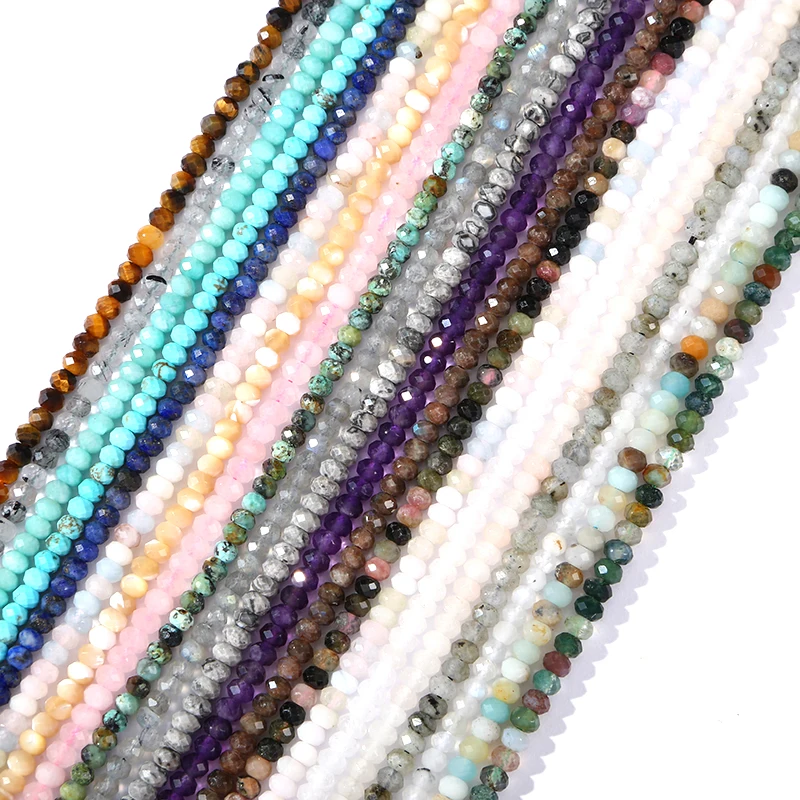 Новейший дизайн Круглые граненые камни свободные натуральные хрустальные бусины 2 мм 3 4 для изготовления ожерелья ювелирных изделий