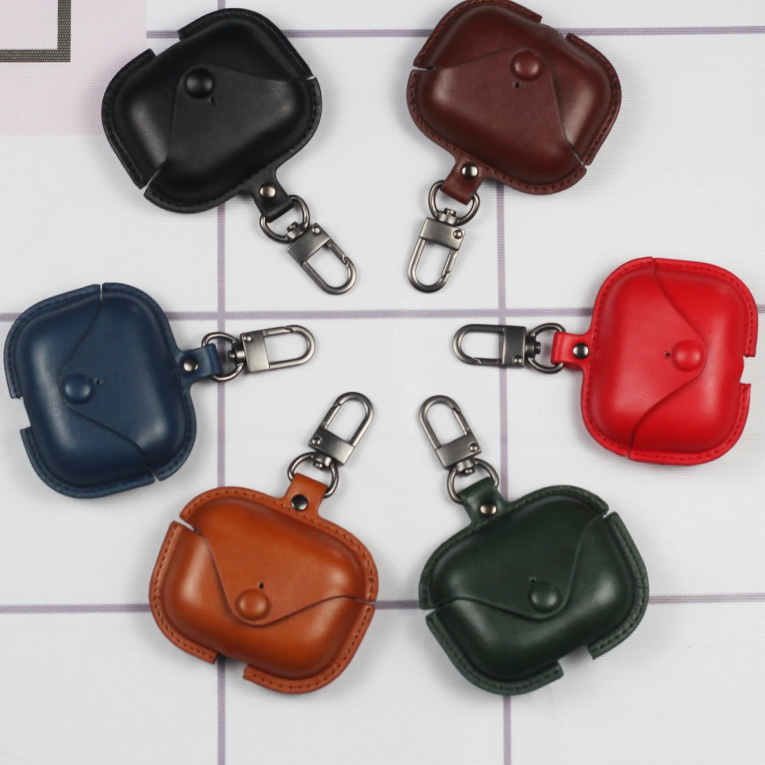 Дизайнерские сумки для хранения защитный чехол из искусственной кожи Airpods 3/Airpods Pro с цепочкой