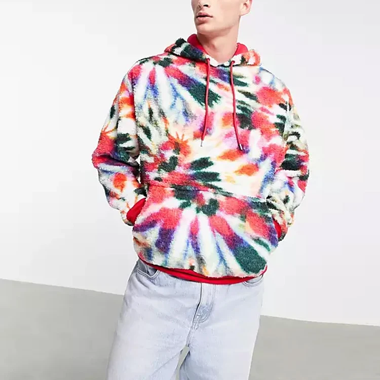 Custom Sweat A Capuch Thermiqu Luxury Big Hood Hoodies Pull Over Winter All Over Multi Color Heavy Fleece Sherpa Pullover Hoodie