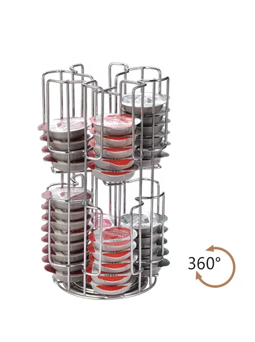 48 Coffee Pod Tassimo Capsule Holder Dispenser Stainless Steel Stand Rack Tower