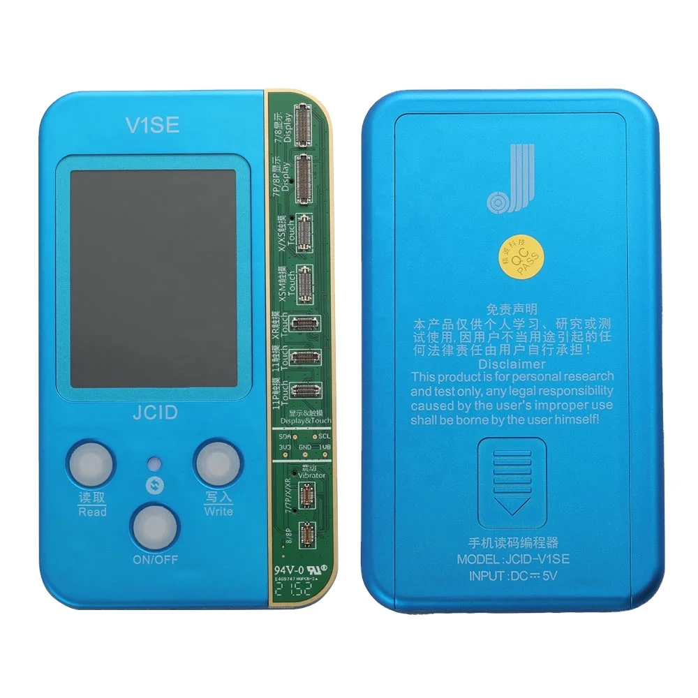 JC Authorized JC-V1SE 7-In-1 Programmer True tone Fingerprint Battery Fix Face ID Earspeaker Board for iPhone 8-12 Pro Max JC