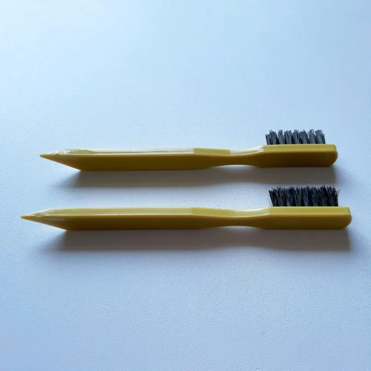 Hand Type Custom Logo Leather Cleaning Polish Plastic Handle Shoe Cleaning Scrubbing Brush 100% Pig Hair PP Bristle