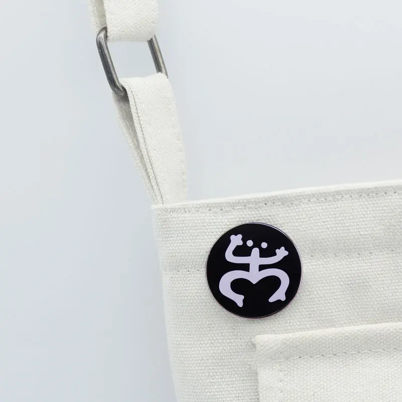 Coqui Taino Puerto Indian Tribe Logo Enamel Pin Frog Badge