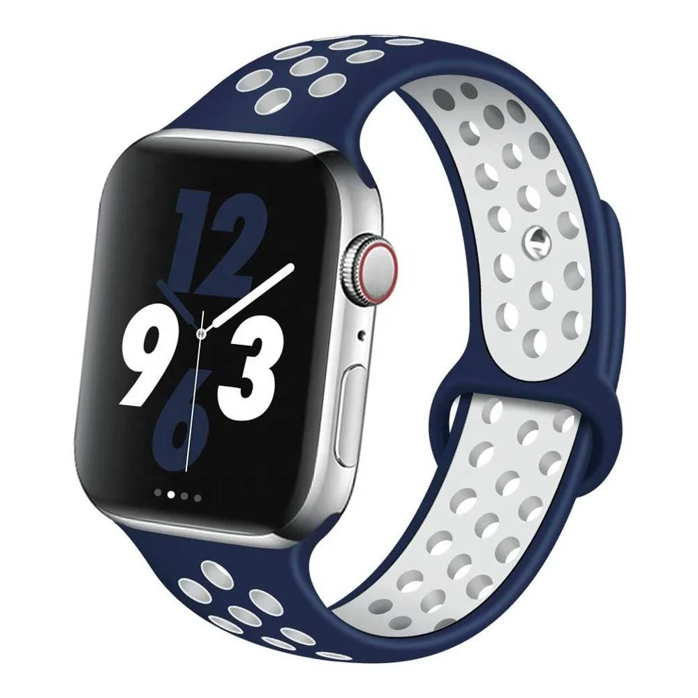 
High Quality Silicone Smart Watch Replacement Compatible for Apple iWatch Band, Adjustable Watch band 