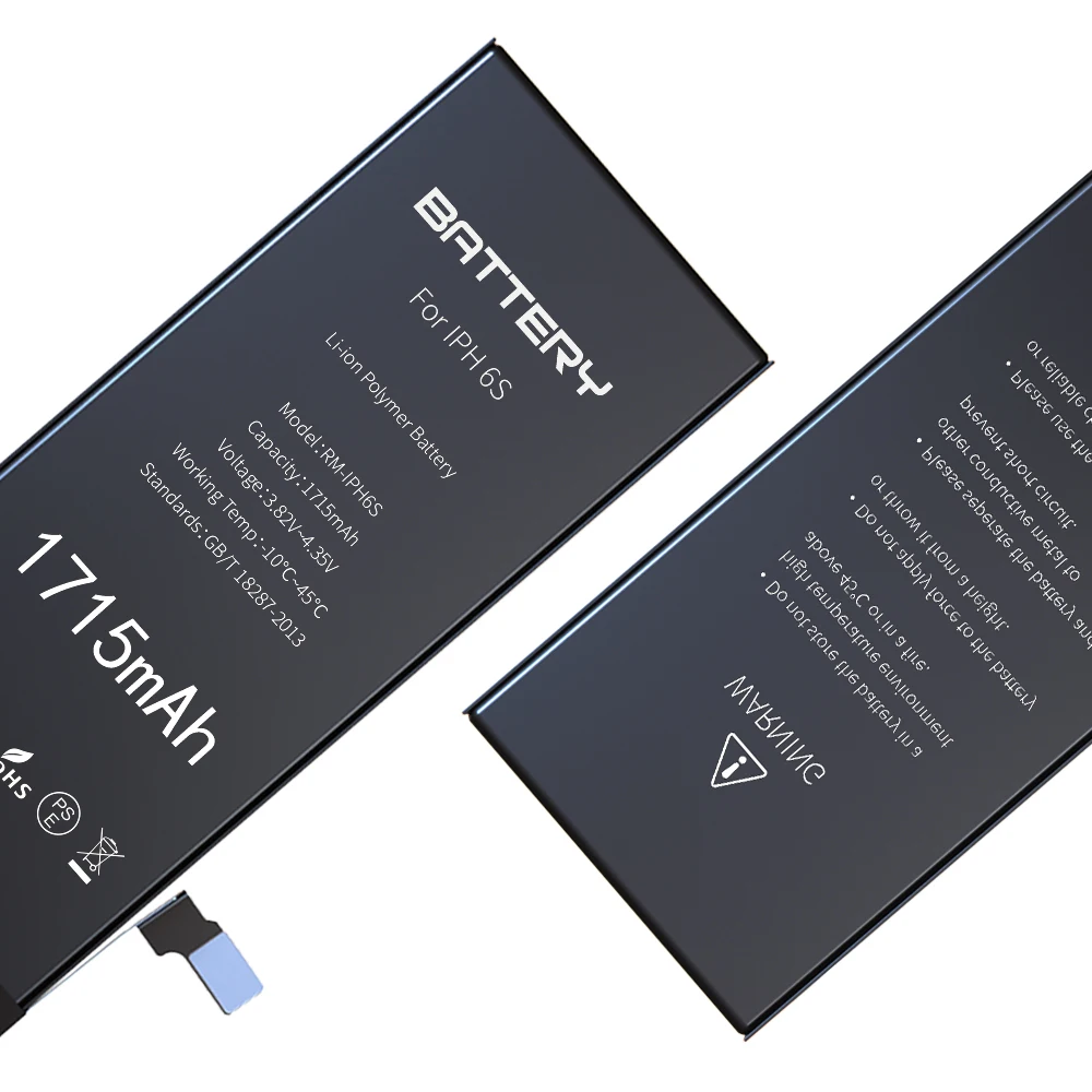 High Capacity Rechargeable Lipo Battery 1715mah 2200mah Battery for iPhone 6S