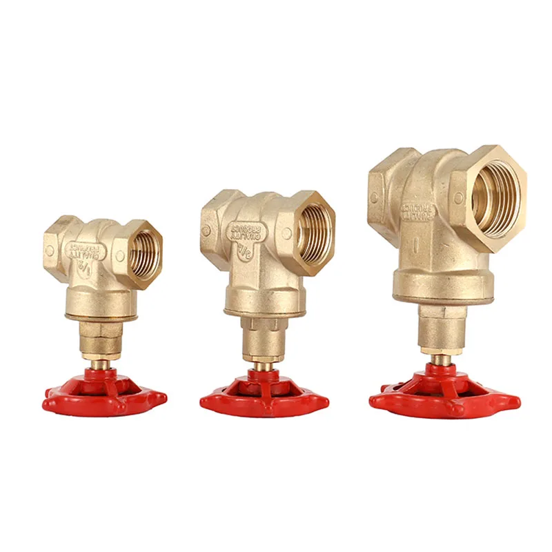 Factory wholesale brass gate valve DN15 1/2 DN20 3/4 DN25 red handle brass gate valve